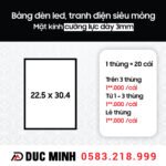 Bảng hộp đèn led, tranh điện siêu mỏng Size A4 (22.5cm x 30.4cm), mặt kính cường lực dày 3mm (20 cái / thùng)